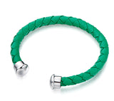 Genunie Leather Bangle - Dark Forrest Green - Wing Wo Hing Jewelry Group - Pearl Jewelry Manufacturer - 4
