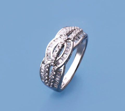 Sterling Silver Ring with Cubic Zirconia