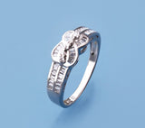 Sterling Silver Ring with Cubic Zirconia - Wing Wo Hing Jewelry Group - Pearl Jewelry Manufacturer