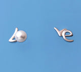 Sterling Silver Earrings with 4-4.5mm Button Shape Freshwater Pearl - Wing Wo Hing Jewelry Group - Pearl Jewelry Manufacturer