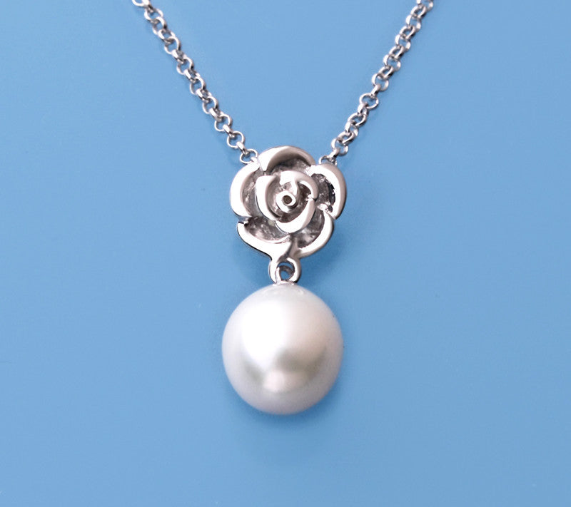 Sterling Silver Pendant with 8-8.5mm Drop Shape Freshwater Pearl - Wing Wo Hing Jewelry Group - Pearl Jewelry Manufacturer