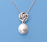 Sterling Silver Pendant with 8-8.5mm Drop Shape Freshwater Pearl - Wing Wo Hing Jewelry Group - Pearl Jewelry Manufacturer