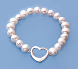 Sterling Silver Bracelet with 8-9mm Potato Shape Freshwater Pearl - Wing Wo Hing Jewelry Group - Pearl Jewelry Manufacturer