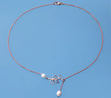 Rose Gold Plated Silver Pendant with Oval Shape and Full Shinny Freshwater Pearl - Wing Wo Hing Jewelry Group - Pearl Jewelry Manufacturer