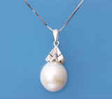 Sterling Silver Pendant with 12-13mm Drop Shape Freshwater Pearl - Wing Wo Hing Jewelry Group - Pearl Jewelry Manufacturer