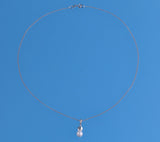 Sterling Silver Pendant with 6-7mm Potato Shape Freshwater Pearl - Wing Wo Hing Jewelry Group - Pearl Jewelry Manufacturer