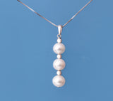 Sterling Silver Pendant with 6.5-7mm Potato Shape Freshwater Pearl - Wing Wo Hing Jewelry Group - Pearl Jewelry Manufacturer