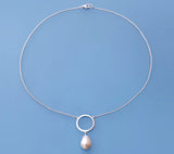 Sterling Silver Pendant with 11-11.5mm Oval Shape Freshwater Pearl - Wing Wo Hing Jewelry Group - Pearl Jewelry Manufacturer