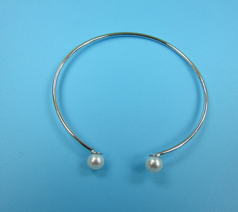 Sterling Silver Freshwater Pearl Bangle