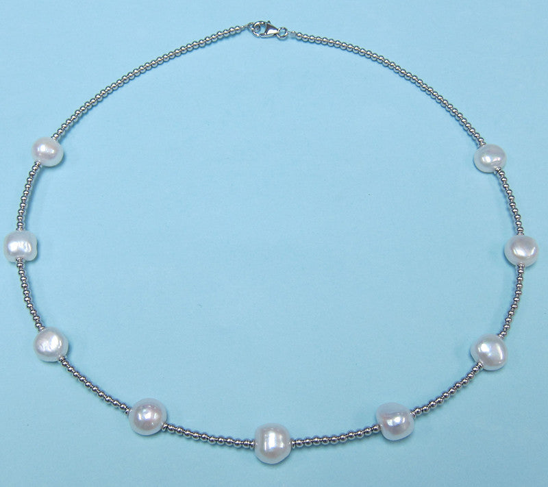 Sterling Silver Freshwater Pearl Necklace - Wing Wo Hing Jewelry Group - Pearl Jewelry Manufacturer