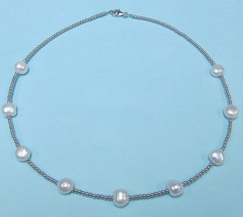 Sterling Silver Freshwater Pearl Necklace