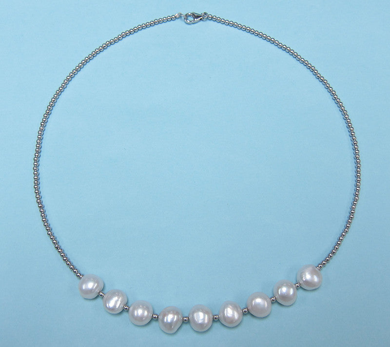 Sterling Silver Freshwater Pearl Necklace - Wing Wo Hing Jewelry Group - Pearl Jewelry Manufacturer