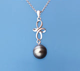 Sterling Silver with 10-11mm Tahitian Pearl Pendant - Wing Wo Hing Jewelry Group - Pearl Jewelry Manufacturer