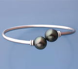 Sterling Silver Bangle with 10-11mm Tahitian Pearl - Wing Wo Hing Jewelry Group - Pearl Jewelry Manufacturer