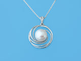 twisted silver pendant pattern beads freshwater pearl