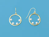 small pearl freshwater earrings gold plated