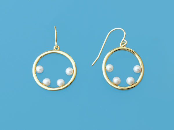 small pearl freshwater earrings gold plated
