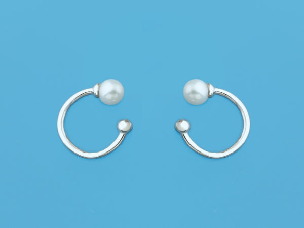 freshwater cultured pearl ear cuff earrings silver 925 sterling