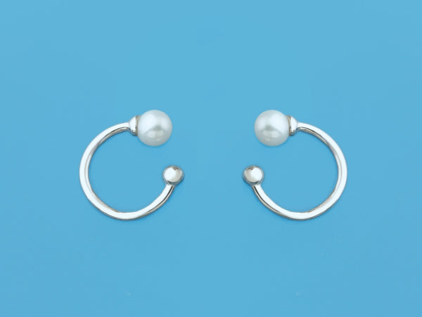freshwater cultured pearl ear cuff earrings silver 925 sterling