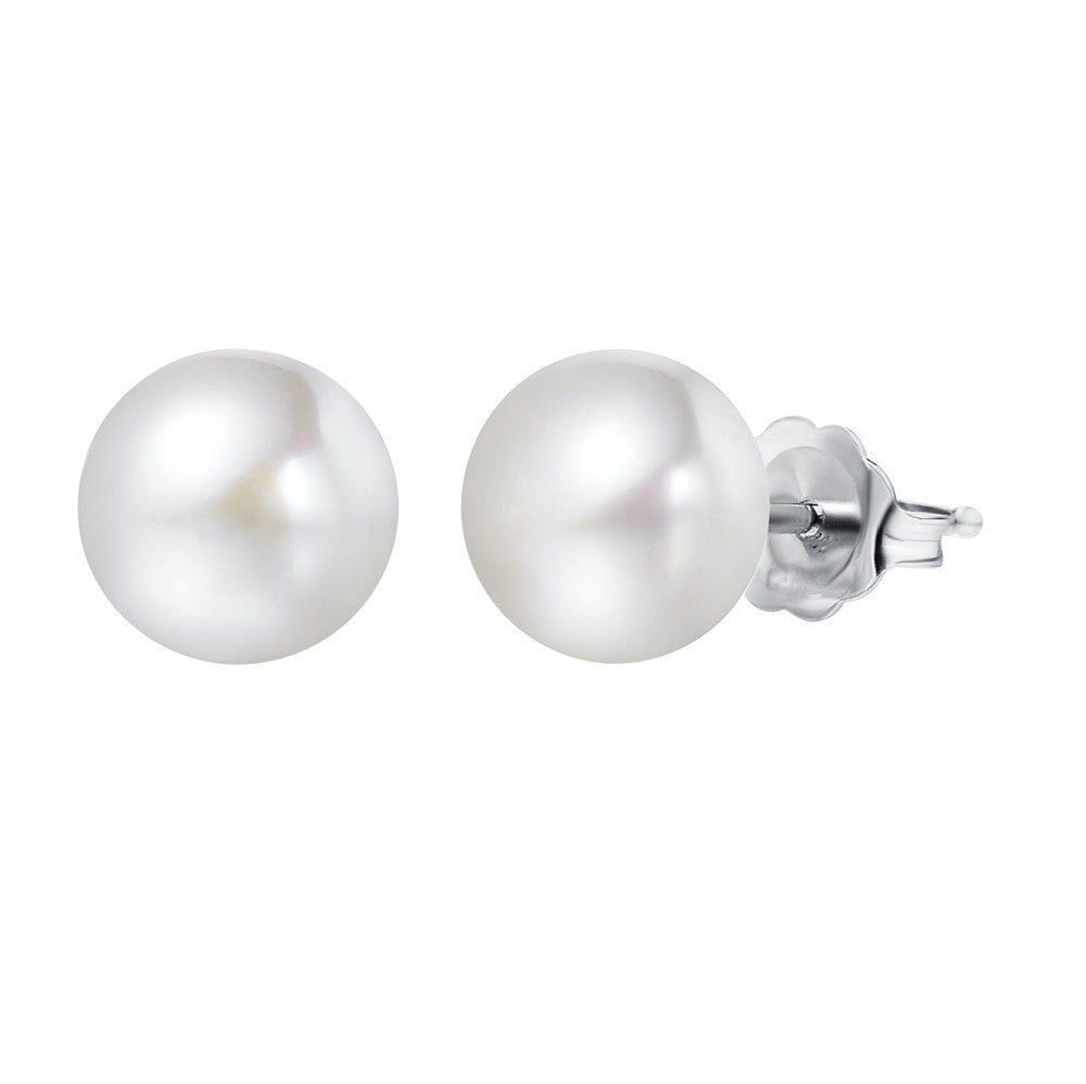 Sterling Silver 9-10mm Freshwater Pearl Stud - Wing Wo Hing Jewelry Group - Pearl Jewelry Manufacturer - 1